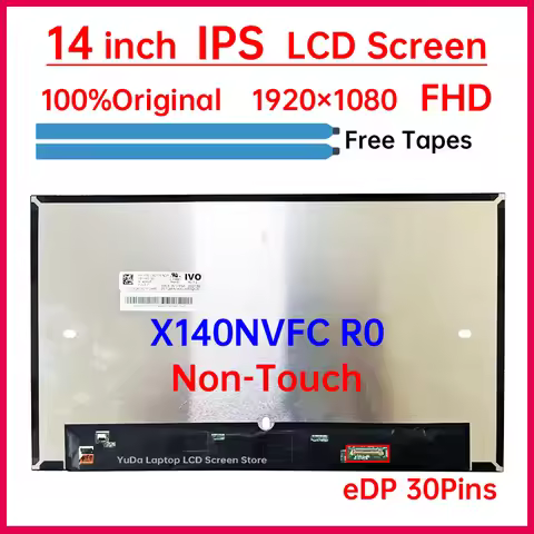 14 Inch Laptop LCD Screen X140NVFC R0 For HP EliteBook 840 G8 Display Matrix Panel 1920x1080 eDP 30 