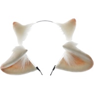 Lamb Ear Headband Cosplay Lovely Animal Ears Headband for Animal Themed Parties White