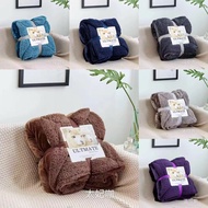 Fleece Blanket 7*8 Feet 200*230cm Good Quality Fabric Beautiful Plain Colors Comfortable To Wear