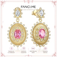FANCIME "Retro Romance" Vintage Oval Cut October Birthstone Sterling Silver Earrings