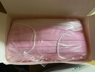 粉紅色成人口罩，50入/1盒，ㄧ次性口罩，熔噴布+不織布