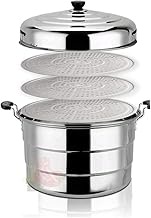 DPWH Steamer, Extra Large Stainless Steel Steamer, Large Capacity, Canteen Big Mouth 36cm-50cm (Color : 3 layers 40cm)