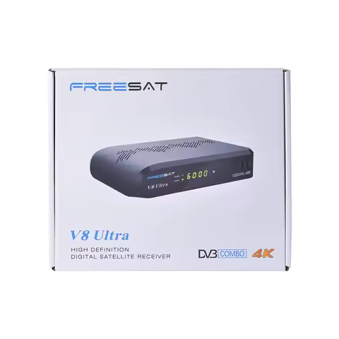 2025 New Freesat V8 Ultra 4K Satellite Receiver Built-in WIFI FunCam DVB-S/S2/S2X,DVB+T/T2/ISDB-T/Ca