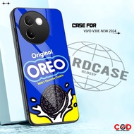 HP HS01 Vivo V30E New 2024 Case - Glass Softcase - 2D Glossy Hardcase - Protective Phone Case Latest