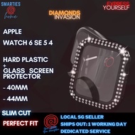 Apple Watch Hard Plastic Case with Built in Glass Screen Protector for Series 6 SE 5 4 40MM 44MM