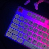MK870-Key Three-Mode Mechanical Keyboard Wireless Bluetooth 2.4G Fully Transparent RGB Silent Axis u