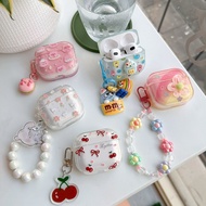 Earphone Case J201 J206 Big Flower Airpods Cartoon Clear Bluetooth Airpods3 Hoco EW 46 Wireless