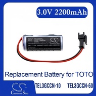 Cameron Sino Replacement Battery for TOTO  DHE812, Eco EFV, SHX0134, TEL3GCCN-10,, Fits P/N Flush-2,