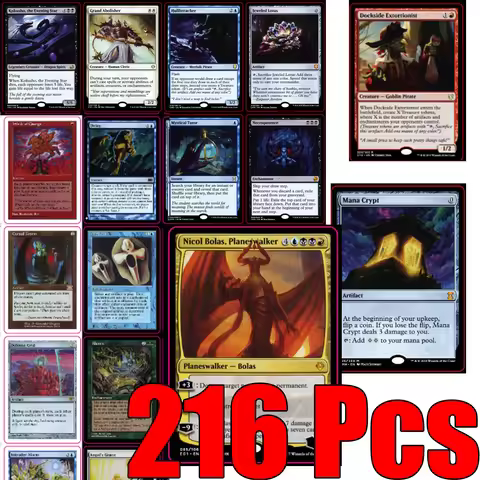 216 Pcs Black Core Cards P9 Dual Land Fetch Land Shock Lands Proxy Cards