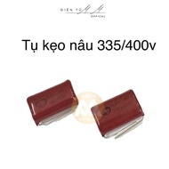 [100 pieces] Brown candy capacitor 335J/400V - Used in amplifiers, electronic power circuits