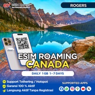 eSIM CANADA Daily Unlimited 1GB Data | eSIM Roaming Perjalanan Langsung Aktif