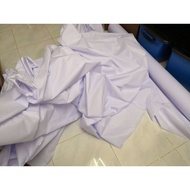 Cotton Canggih, Kain Baju Sekolah, Kain berkualiti. (Warna putih nila) Bidang 58++