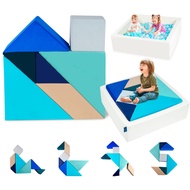 Kids Play Sofa, Nugget Couch Tangram Puzzles Sofa, Modular Kids Play Couch, Children's Play Couch