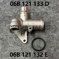 For 1pc Aluminium Water Hose Coolant Flange Au-di A4 B6 B7 S4 Seat Exeo 1.8T 2002 03 2004 05 2006-20
