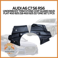 AUDI A6 C7 S6 RS6  UNDERBODY TRIM STONE CHIP GUARD MUD FLAT 4G0 825 218 4G0 825 217 ONE SET 2 PCS