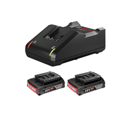 Bosch ชุดแบตเตอรี่ รุ่น 18V 2 ก้อน 2.0 Ah+แท่นชาร์จ