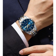 Men's Quartz Watches 3 ATM Waterproof Luminous Date Stainless Steel Wristwatches