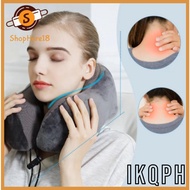 IKQPH 100% Memory Foam Travel Neck Pillow U Shaped Neck Support Head Rest