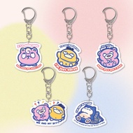 Diy Custom Anime Psyduck Clefairy Slowbro‌ Kabigon Acrylic Keychain Cute Cartoons Backpack Pendant O
