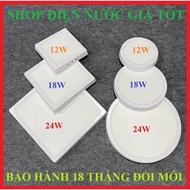 LED Ceiling Light 12W, 18W, 24W Square/Round -