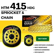 415HDG-96L HTM EX5 DREAM WAVE100 EX5 CLASS C70 GBO 415 SPROCKET SET GOLD CHAIN YTZ5S YTZ5 YB4 YB5L