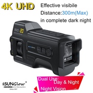 4K HD Monocular Night Vision Device Infrared Vision 6x Digital Zoom 300m Camping Hunting Telescope O