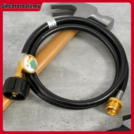 Propane Adapter Hose with Gauge 5FT Easy Install 1lb to 20lb Propane Adapter Converter  SHOPSKC1685