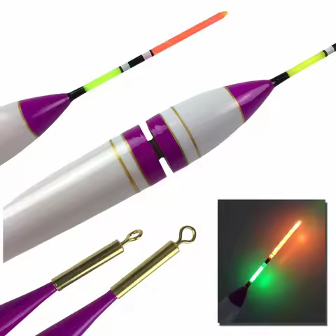 2pcs LED Luminous Fishing Floats Balsa Wood LED Electronic Lighting Fishing Float 3g-11g Buoyancy Sa