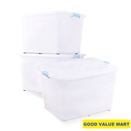 SG Home Mall TRANSPARENT Storage Container - Stacking Storage Box 40L 65L 100L 145L PP Plastic