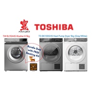Toshiba Bundle - TW-BL95A4S Washer 8.5kg + TD-BK100GHS Heat Pump Dryer 9kg
