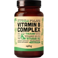 Sapling Vegetarian Vitamin B Complex-Contains Essential Vitamin B 1, B2, B3, B5, B6, B7, Folic Acid,