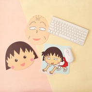 櫻桃小丸子造型滑鼠墊-電腦滑鼠墊 小丸子 大臉 友藏爺爺
