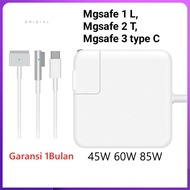 Power charger adapter laptop magnetic safe 1 cable L 45watt, 60watt, 85watt / safe 2 cables T 45watt