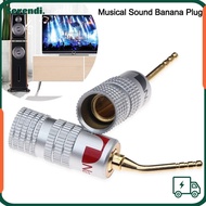SERENDI Musical Sound Banana Plug,  Gold Plated Nakamichi Banana Plug, for Speaker Wire Pin Screw Type with Screw Lock Speaker Wire Cable Connectors