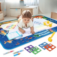 Magic Water Drawing Rug 100x150cm - 3 Pens   8 Stamps Educational Toy for Kids