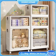 Dora 50CM Folding Storage Box Large Storage Cabinet Plastic Clothes Organizer Washable Wardrobe Box