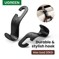 UGREEN 2pcs Car Holder In Car Adjustable Backseat Headrest Hanger Hooks for Cloth Grocery Bag Purse 