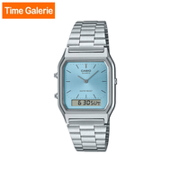 Casio Vintage AQ-230A-2A1 Silver Stainless Steel Band Men Watch / Women Watch