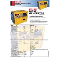 Izuki Generator SDG6700SE 5KVA Silent Type Diesel Generator
