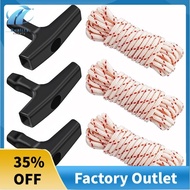 3Pack 10 Ft X 9/64in(3.5mm) Pull Cord Rope with StarterHandle, Braided Ropes with High Tensile Stren