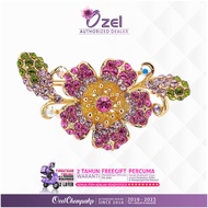 𝗦𝘁𝗼𝗸 𝗧𝗲𝗿𝘀𝗲𝗱𝗶𝗮 Ozel Chempaka Kerongsang Bahu B333 Bunga Eksklusif Sedang, Cincin Tudung, Kerongsang, 