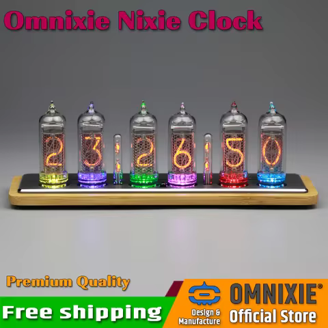 Omnixie Nixie Tube Clock IN-14/IN-8-2/Z570M/ZM1080 Creative Ultra-thin Nixie Desk Clock Smart Nixie 