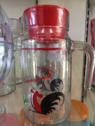 Teko Kaca / Pitcher Kaca Motif Ayam