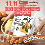 Nature's Key Loquat & Pir Gummies Melembapkan paru-paru & melegakan tekak, membantu mengurangkan ras