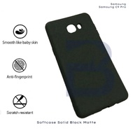 HITAM Mega P/B- CASING COVER SAMSUNG C9 PRO Softcase Plain Silicone Case Premium Black Slim Color