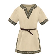 NEW Child Boys Medieval Costume Viking Pirate Shirt Knight Cotton Linen Vintage Tunic Tops Renaissan