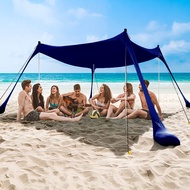 Family Beach Tent Canopy Sun Shade Easy ตั้งแคมป์เต็นท์ Leisure Shed Picnic Shed สำหรับทริปแคมป์ชายห