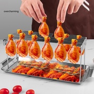 Bbq Chicken Wing Rack High Heat Resistant Grill Rack 12-slot Stainless Steel Chicken Leg Wing Grill 