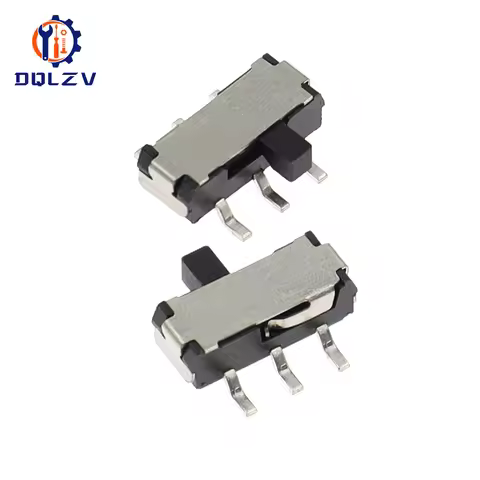 Toggle Switch 9*3.5*3.5mm 3 Feet 2 Gears, Handle Length 2MM Side Patch Slide Switch