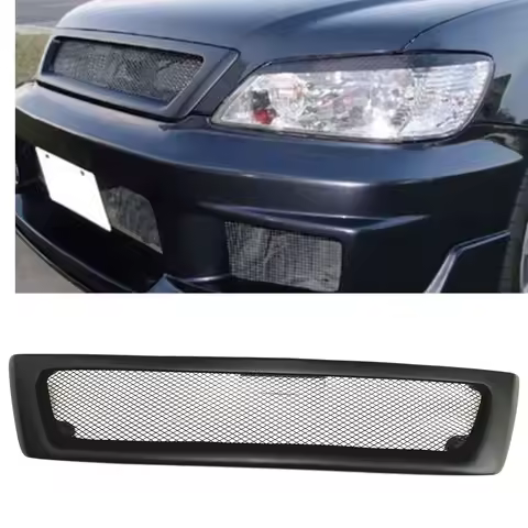 Fiberglass Front Grille Grill Carbon Fiber Car Upper Bumper Hood Mesh Grid For Mitsubishi Lancer Ced